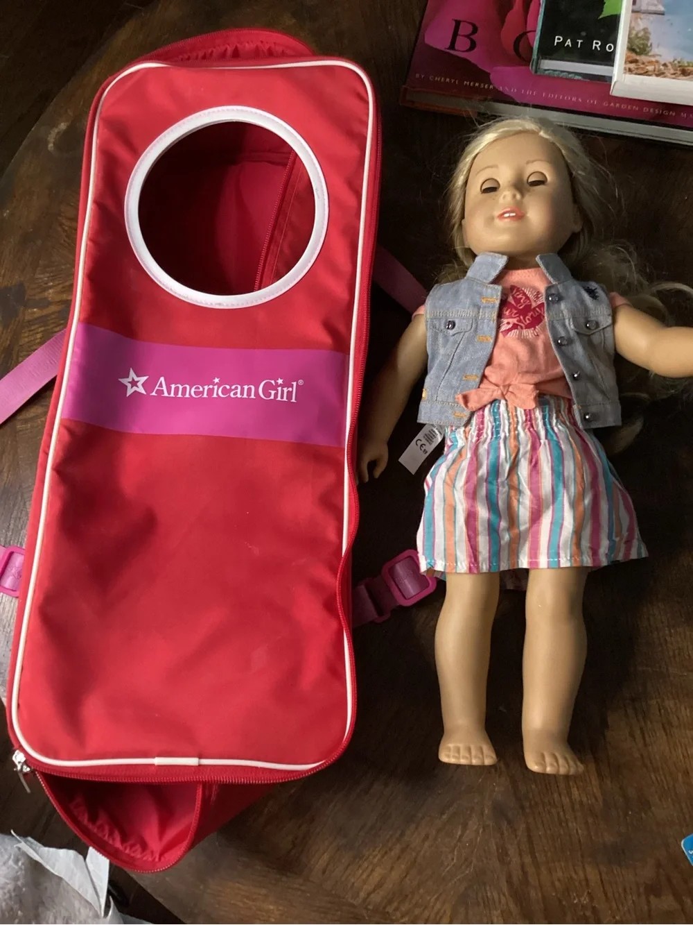 American Girl Doll Tenney w/ Doll Carrier Backpack